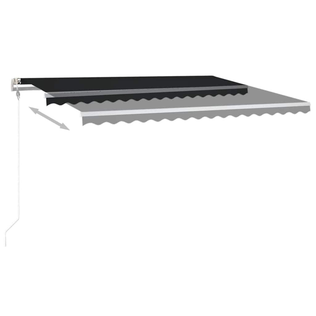 Automatska tenda sa senzorom za vjetar LED 400x350 cm antracit