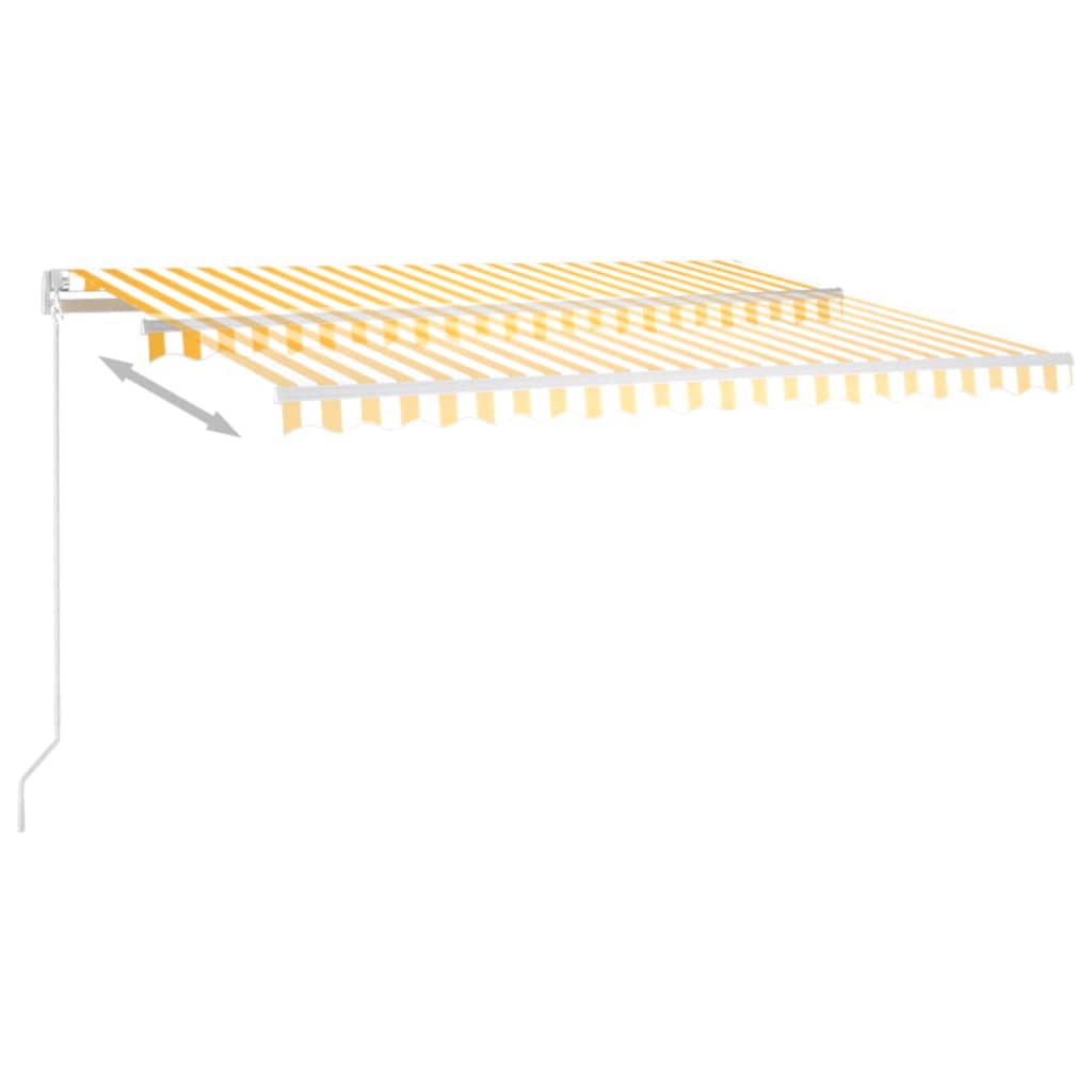 Tenda na ručno uvlačenje 450 x 350 cm žuto-bijela