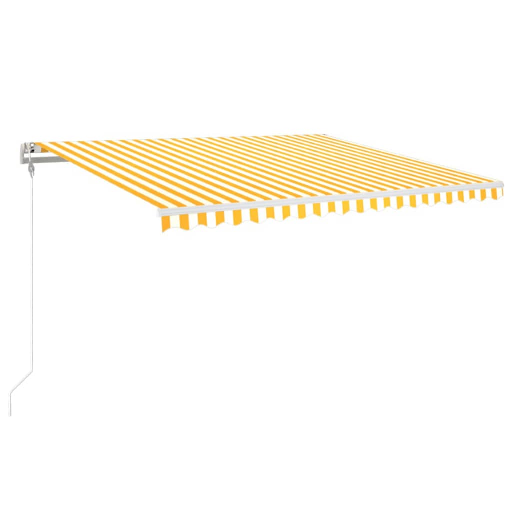 Tenda na automatsko uvlačenje 450 x 350 cm žuto-bijela