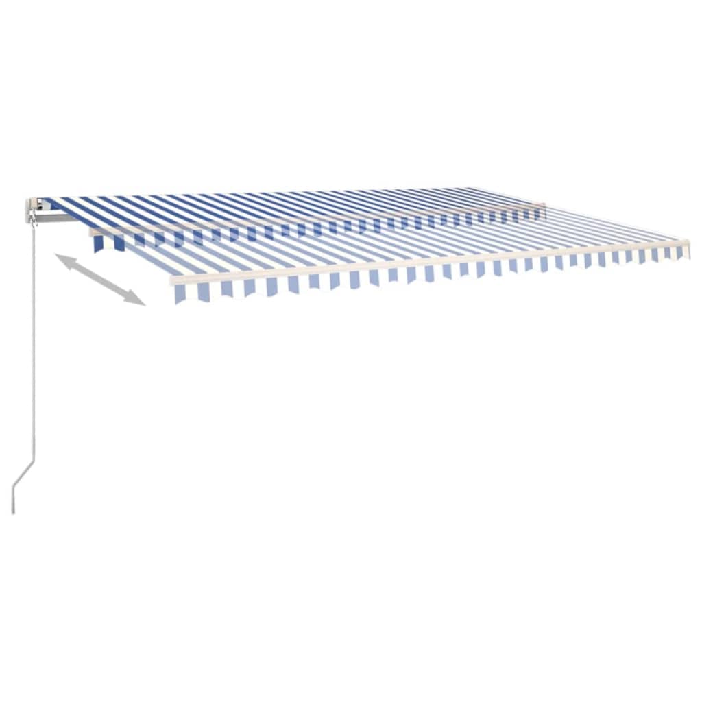 Tenda na ručno uvlačenje 500 x 350 cm plavo-bijela