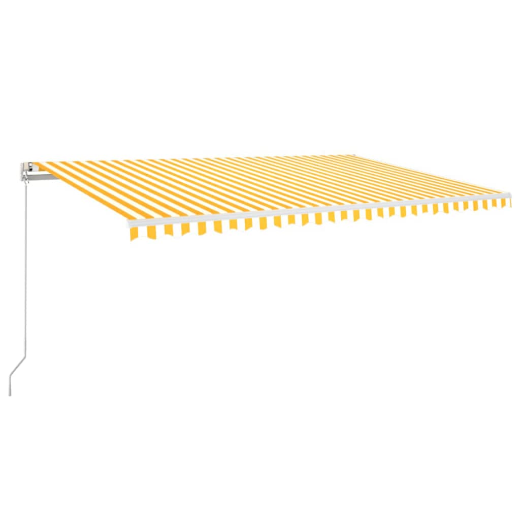 Tenda na automatsko uvlačenje 500 x 350 cm žuto-bijela