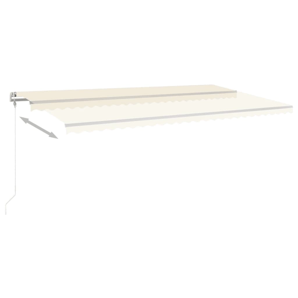 Automatska tenda sa senzorom za vjetar LED 600x350 cm krem
