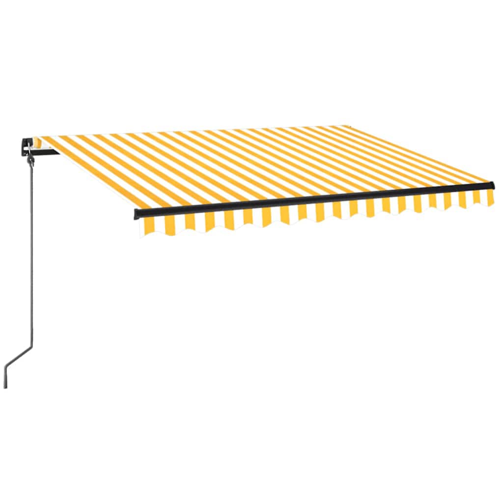 Tenda na ručno uvlačenje s LED svjetlom 350x250 cm žuto-bijela