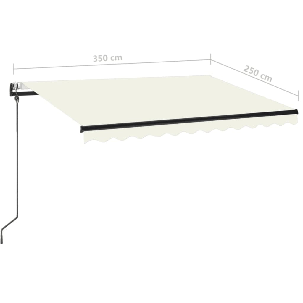 Tenda na automatsko uvlačenje 350 x 250 cm krem