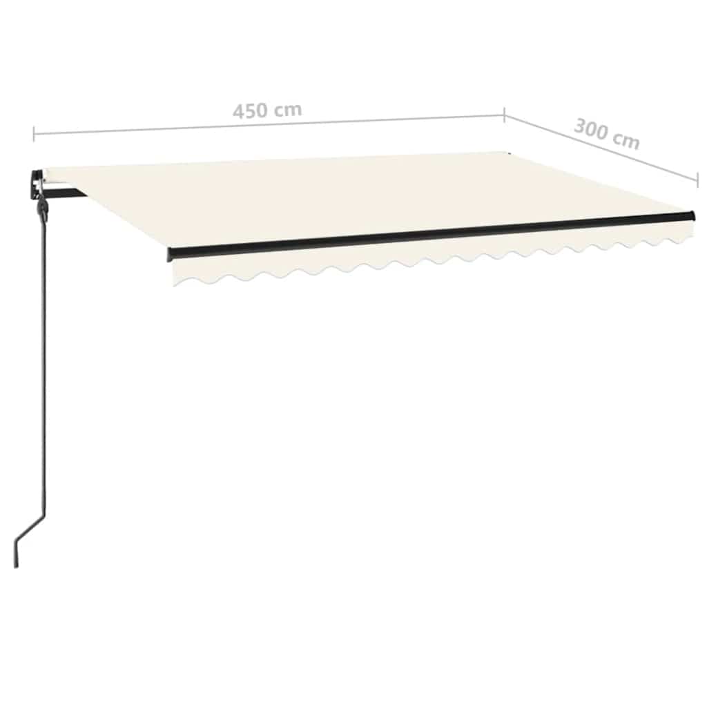 Tenda na ručno uvlačenje 450 x 300 cm krem