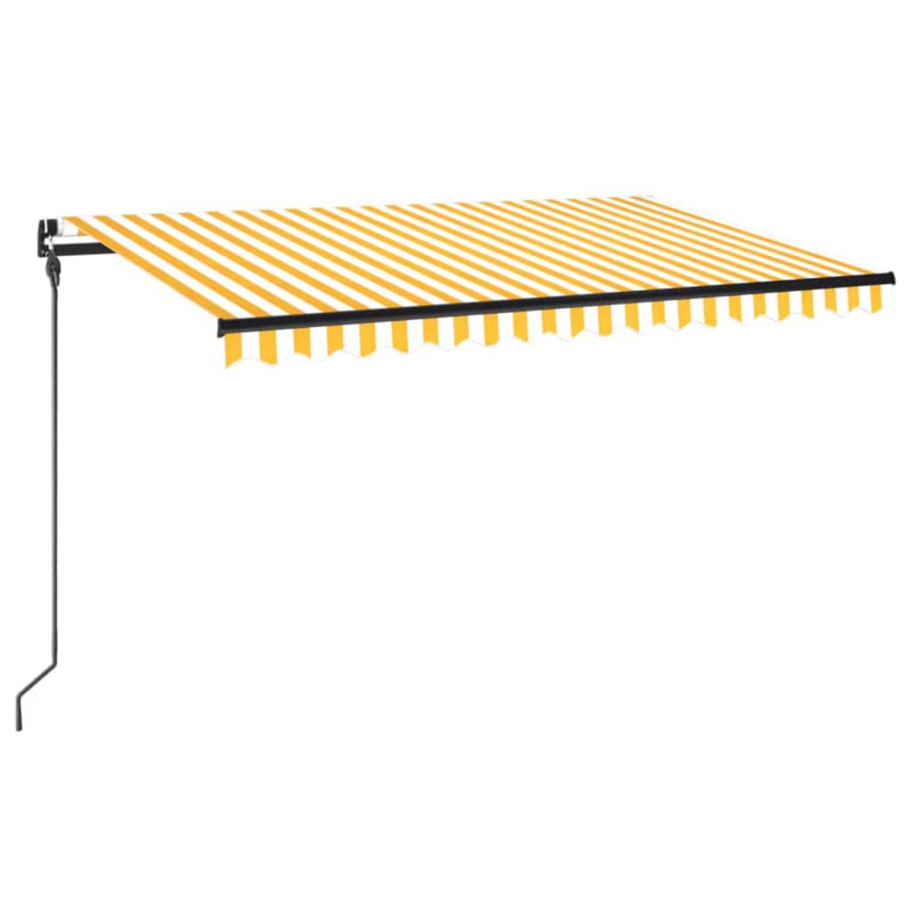 Tenda na ručno uvlačenje 450 x 300 cm žuto-bijela