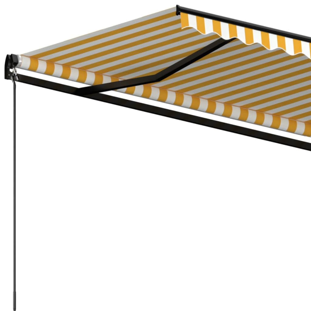 Tenda na ručno uvlačenje 450 x 300 cm žuto-bijela
