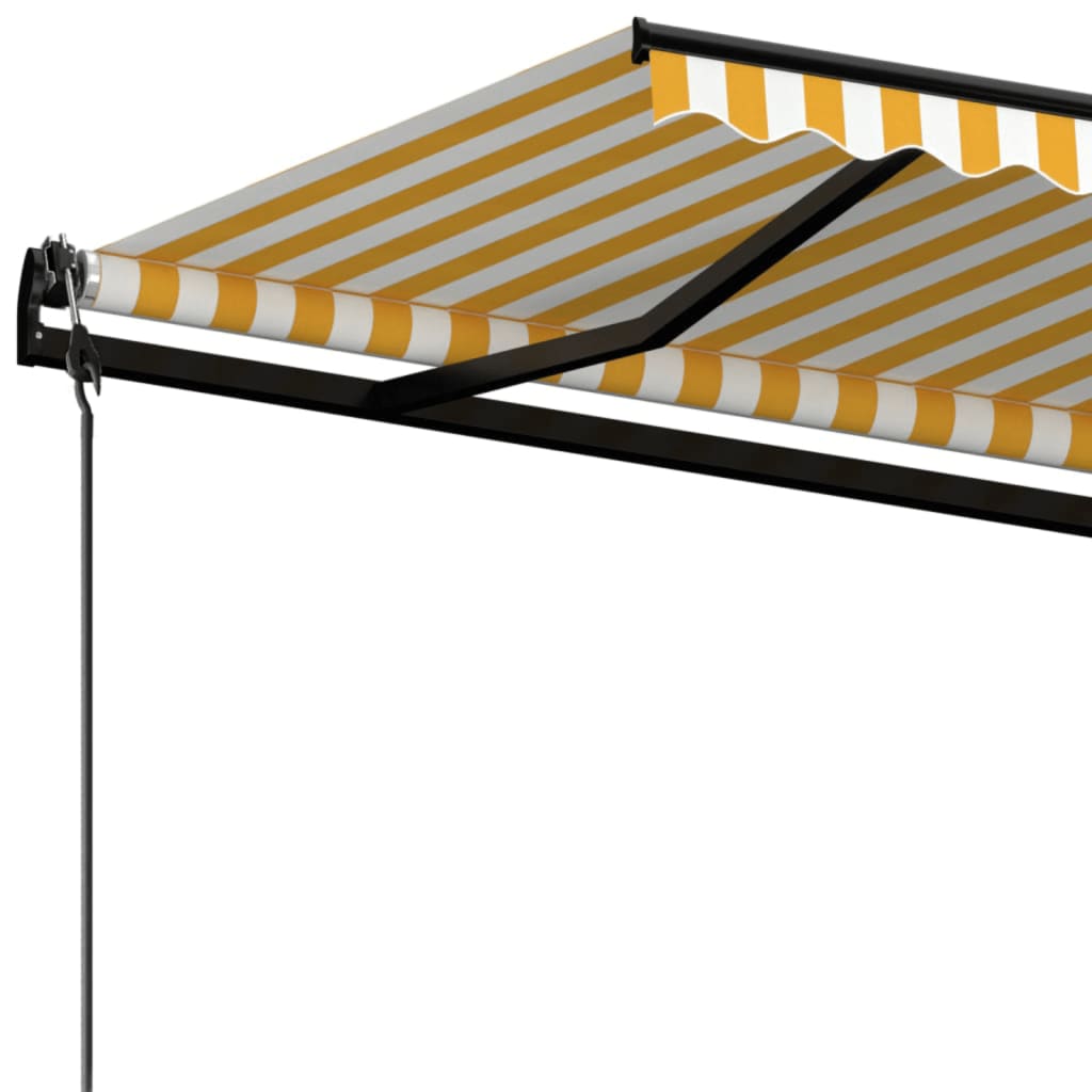 Tenda na automatsko uvlačenje 450 x 300 cm žuto-bijela