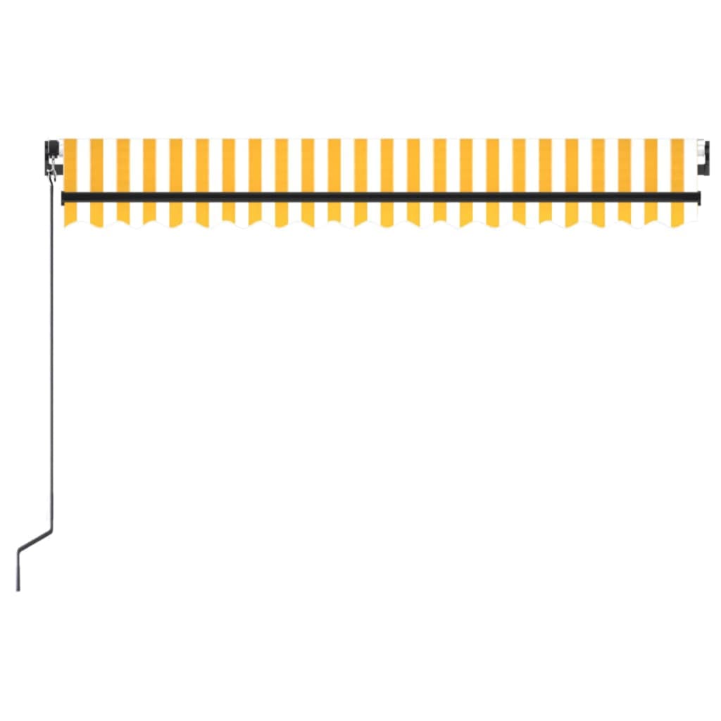 Tenda na ručno uvlačenje 400 x 350 cm žuto-bijela