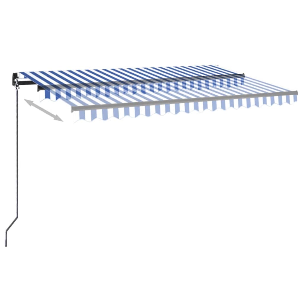 Tenda na ručno uvlačenje 450 x 350 cm plavo-bijela