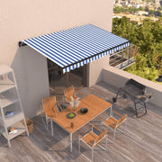 Tenda na ručno uvlačenje 450 x 350 cm plavo-bijela