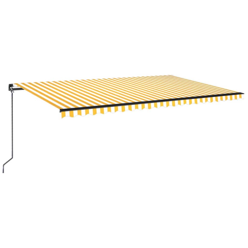 Tenda na ručno uvlačenje 500 x 350 cm žuto-bijela