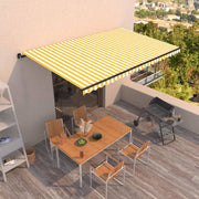 Tenda na ručno uvlačenje 500 x 350 cm žuto-bijela