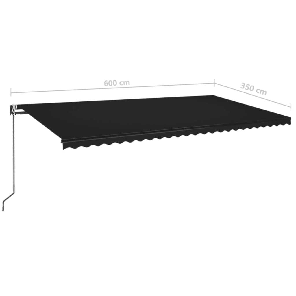 Tenda na automatsko uvlačenje 600x350 cm antracit