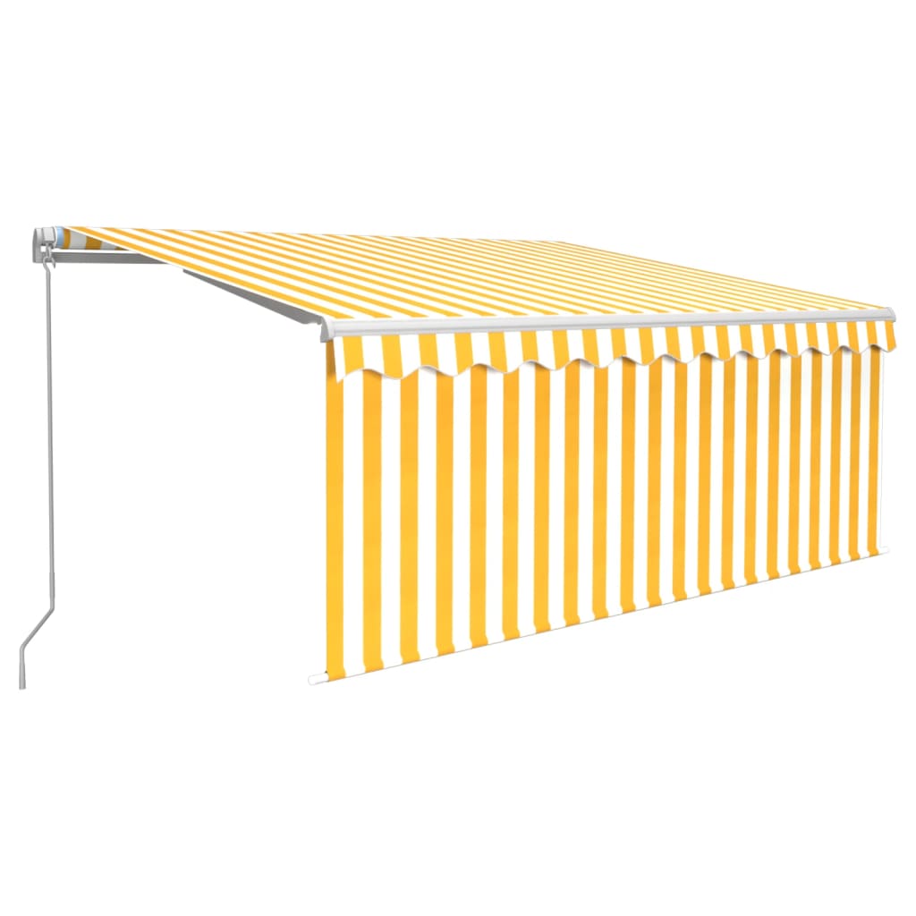 Tenda na ručno uvlačenje s roletom 3 x 2,5 m žuto-bijela