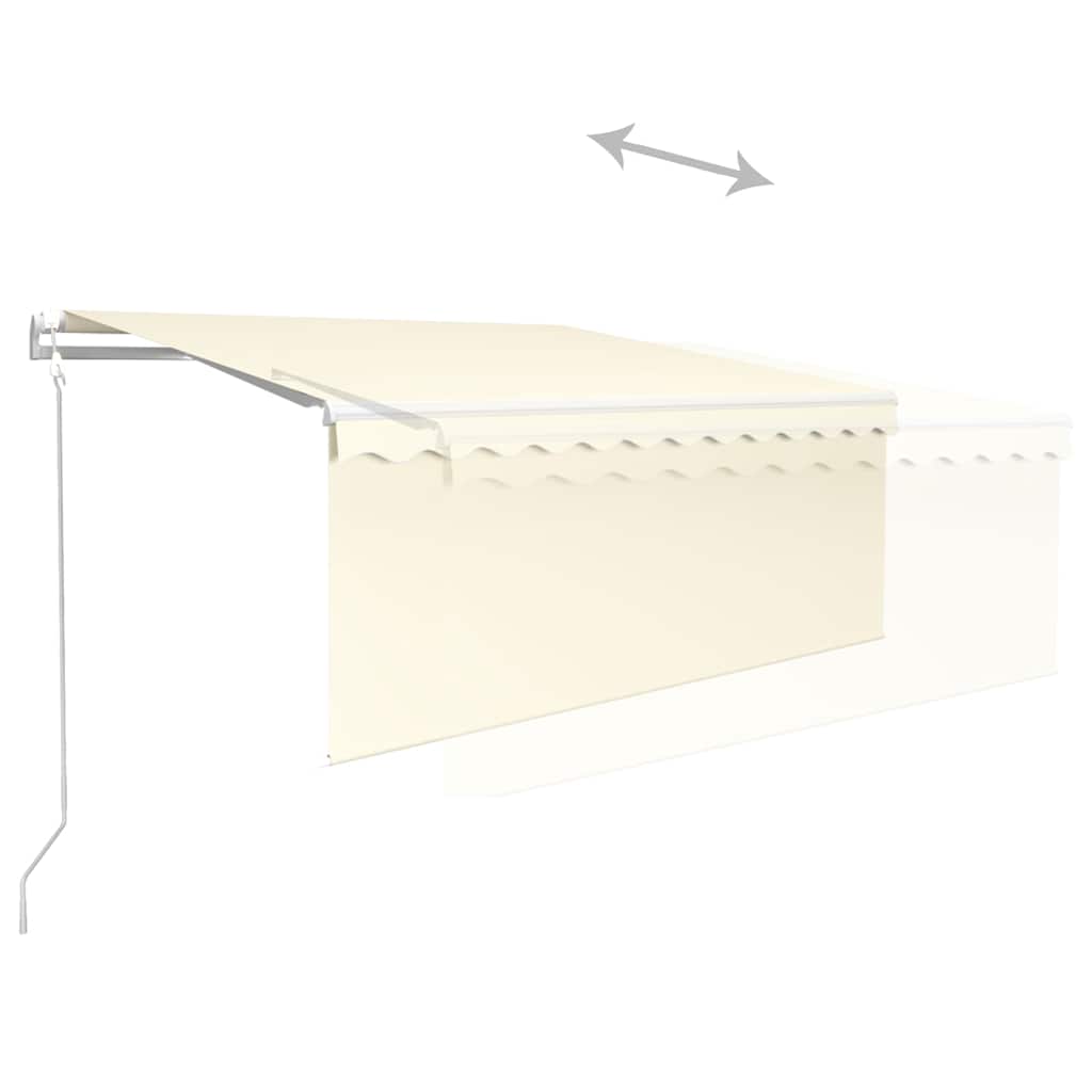 Automatska tenda s roletom i senzorom LED 3 x 2,5 m krem