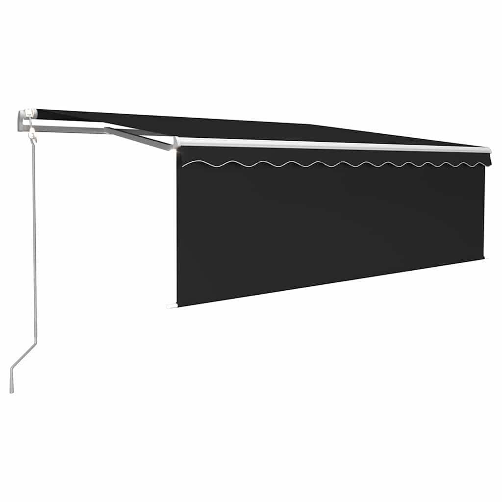 Automatska tenda s roletom i senzorom LED 4,5 x 3 m antracit