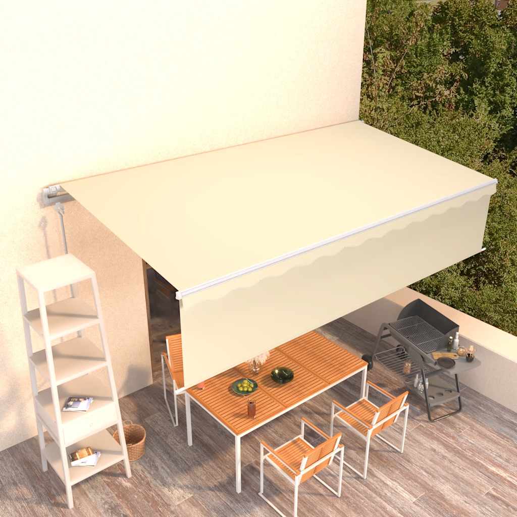 Automatska tenda na uvlačenje s roletom 6 x 3 m krem