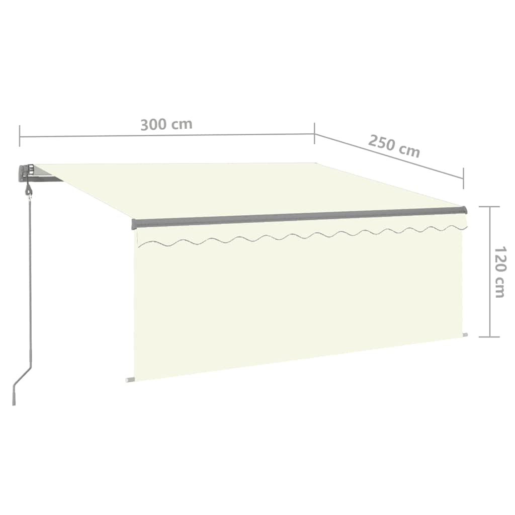 Automatska tenda na uvlačenje s roletom 3 x 2,5 m krem