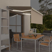 Tenda na ručno uvlačenje s roletom LED 3,5 x 2,5 m krem