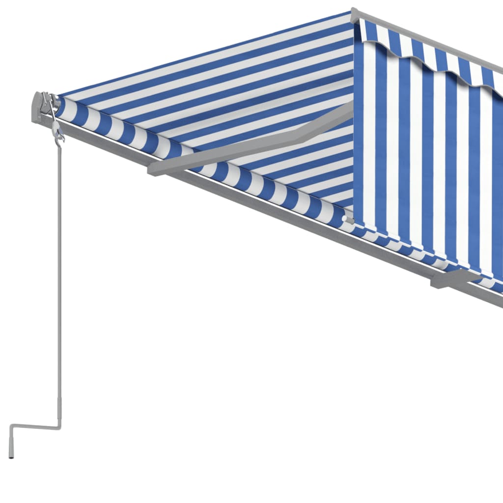Automatska tenda na uvlačenje s roletom 3,5x2,5 m plavo-bijela