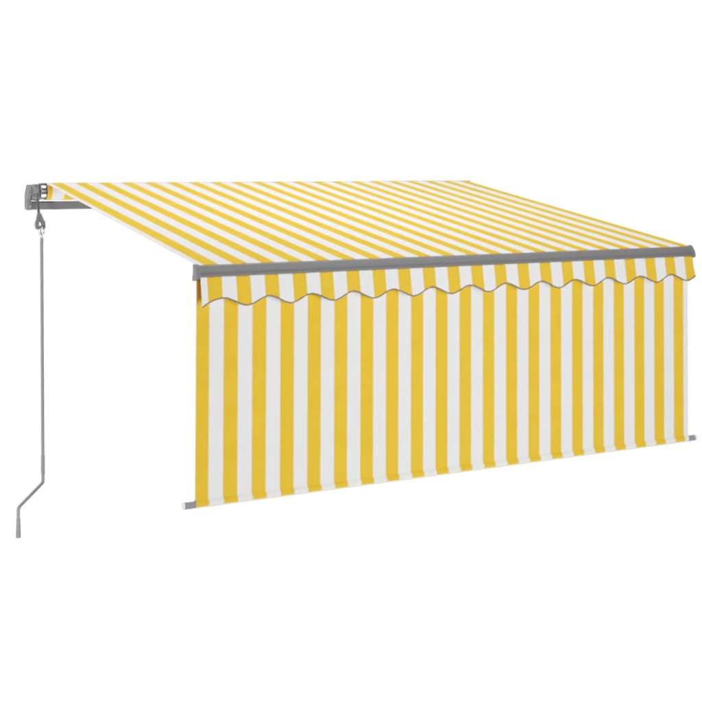 Automatska tenda na uvlačenje s roletom 3,5 x 2,5 m žuto-bijela