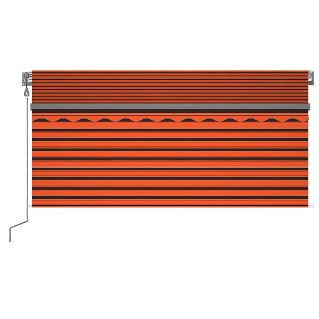 Automatska tenda roleta i senzor LED 3,5x2,5 m narančasto-smeđa
