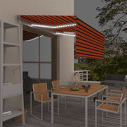 Automatska tenda roleta i senzor LED 3,5x2,5 m narančasto-smeđa
