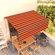 Tenda na ručno uvlačenje s roletom 4,5 x 3 m narančasto-smeđa