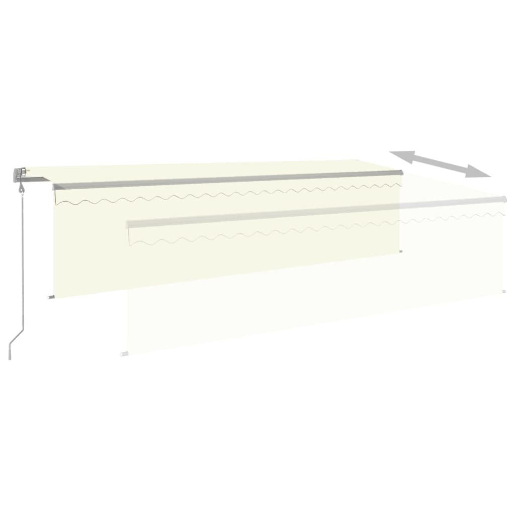 Automatska tenda s roletom i senzorom LED 5 x 3 m krem