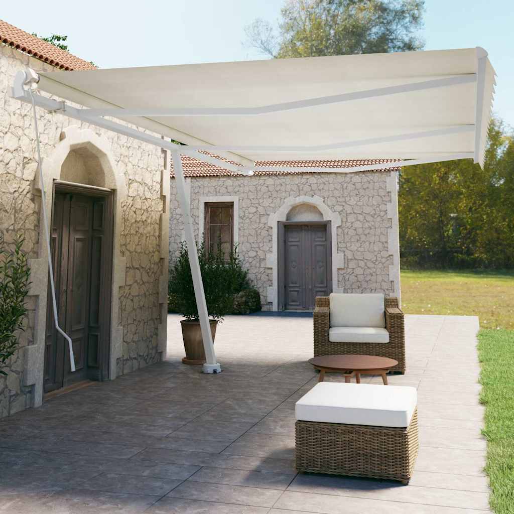 Tenda na ručno uvlačenje sa stupovima