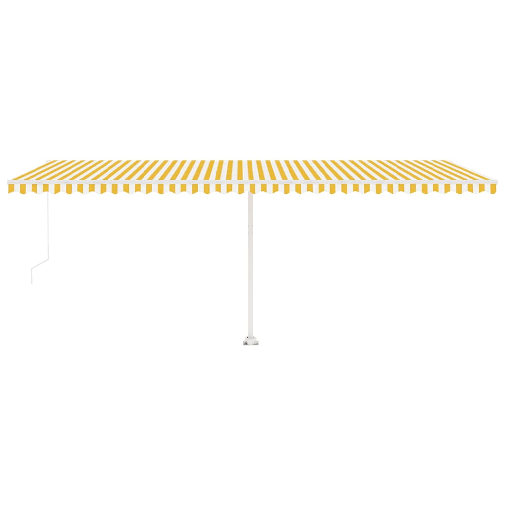 Tenda na ručno uvlačenje s LED svjetlima 600x350 cm žuto-bijela