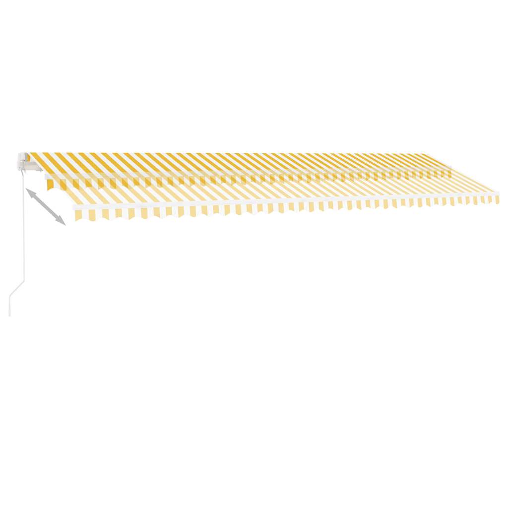 Tenda na ručno uvlačenje s LED svjetlima 600x350 cm žuto-bijela