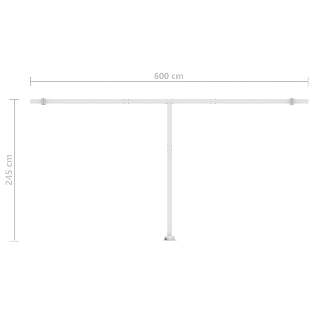 Tenda na ručno uvlačenje s LED svjetlima 600x350 cm antracit