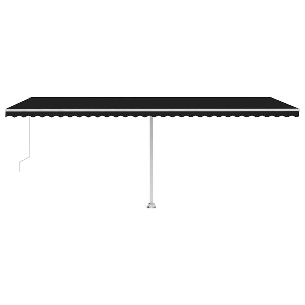 Tenda na ručno uvlačenje s LED svjetlima 600x350 cm antracit