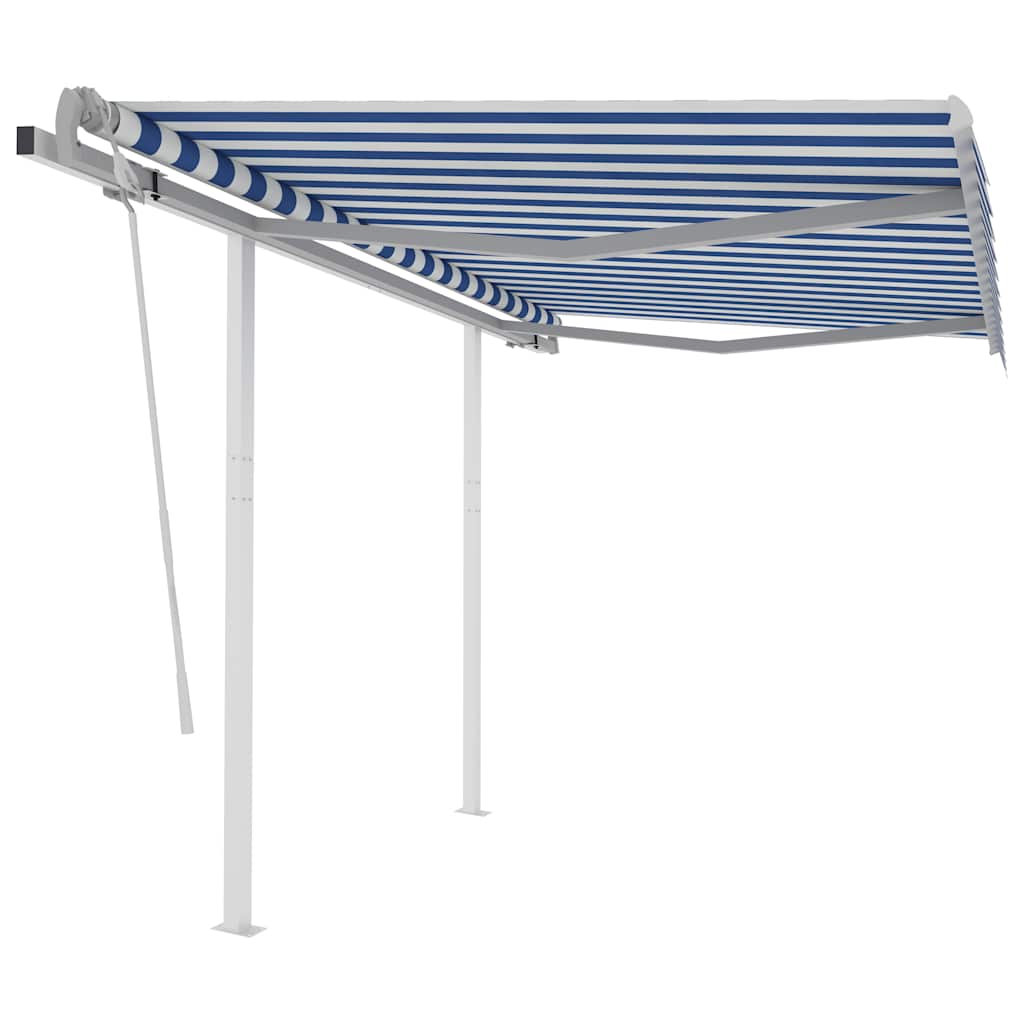 Tenda na ručno uvlačenje sa stupovima