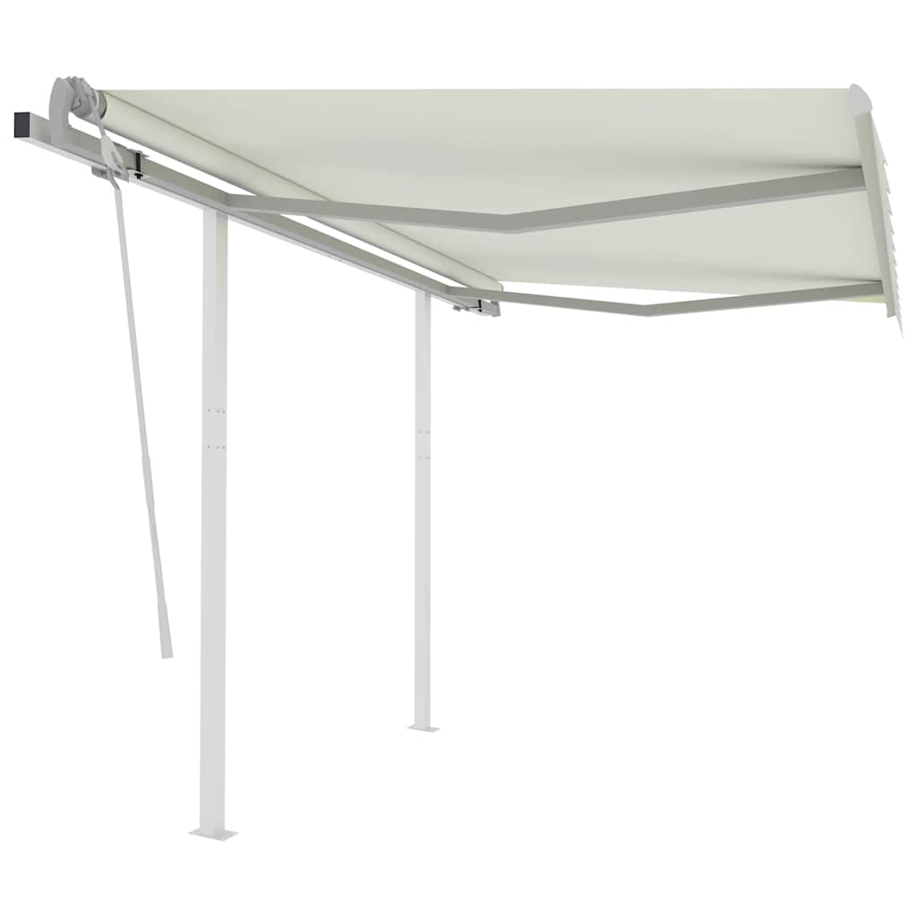 Tenda na ručno uvlačenje sa stupovima