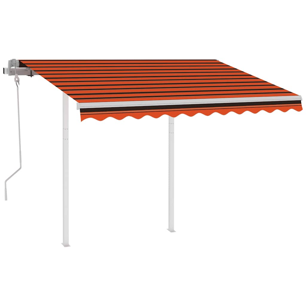 Tenda na ručno uvlačenje sa stupovima