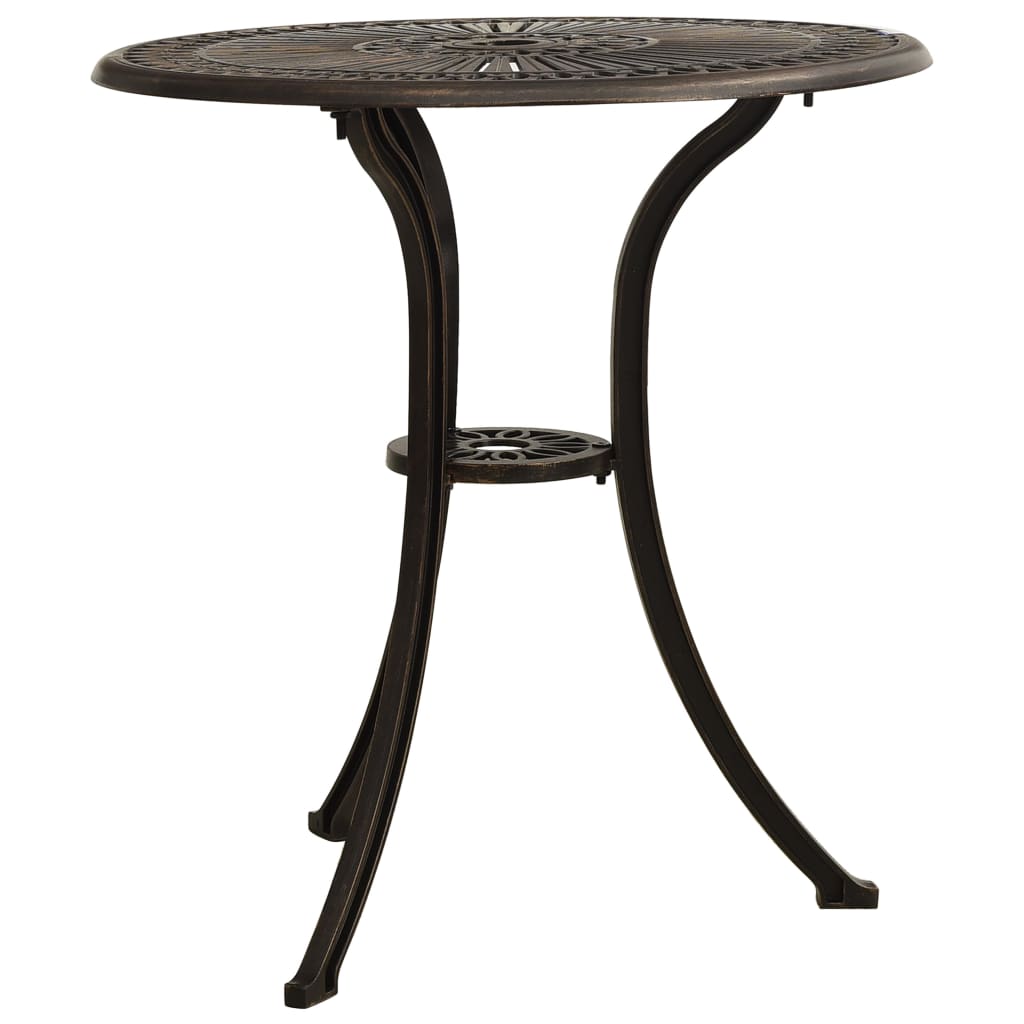 3-dijelni bistro set od lijevanog aluminija brončani