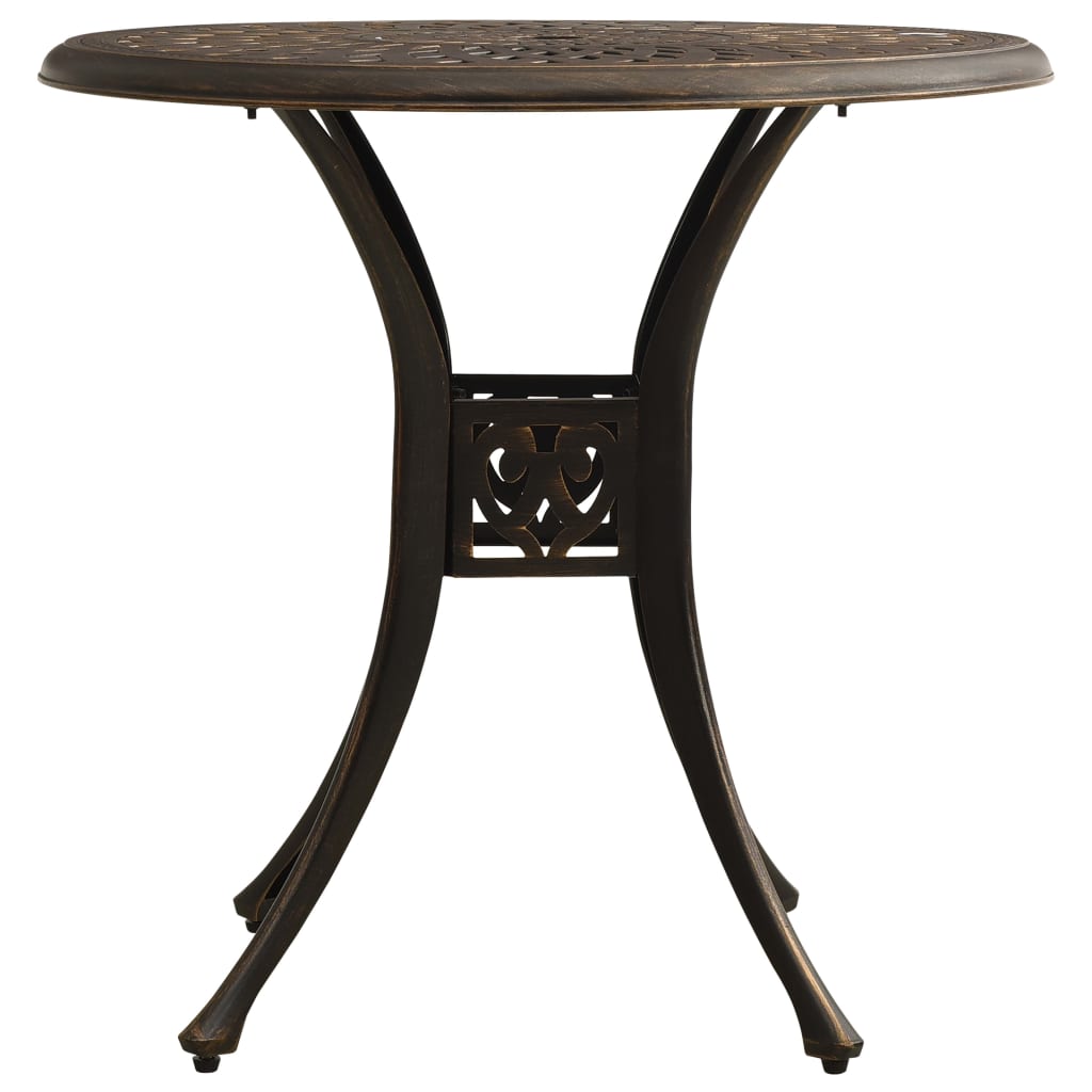 3-dijelni bistro set od lijevanog aluminija brončani