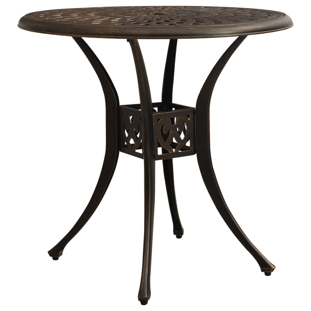 5-dijelni bistro set od lijevanog aluminija brončani
