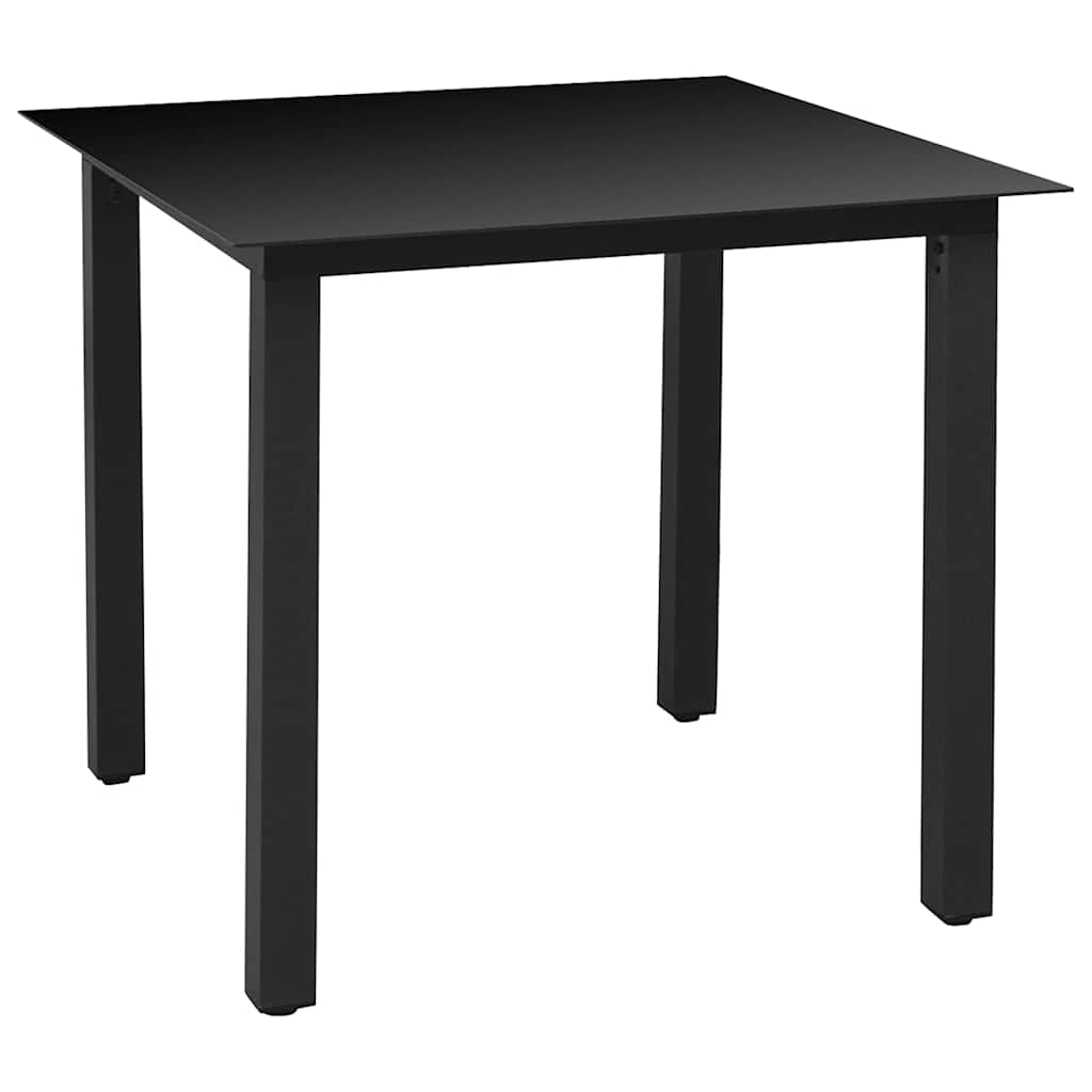 5-dijelni vrtni blagovaonski set aluminijski crni