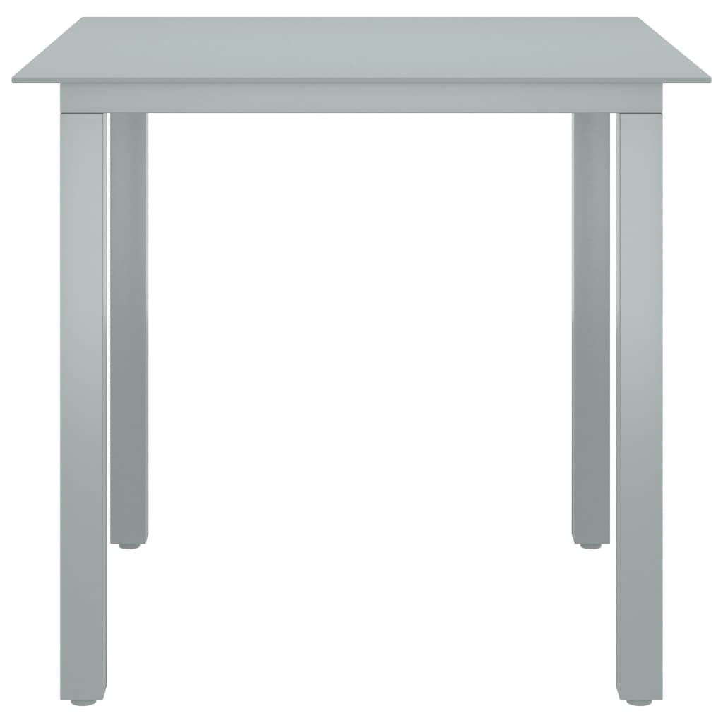 5-dijelni vrtni blagovaonski set aluminijski srebrno-crni