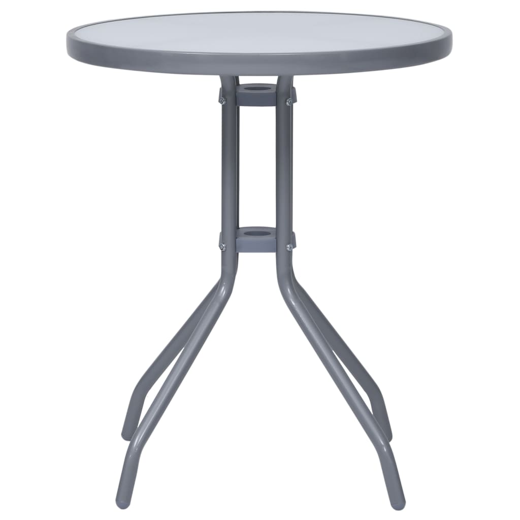 3-dijelni bistro set od aluminija i tekstilena srebrni