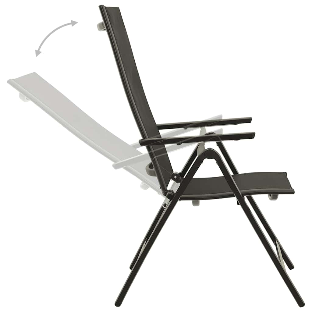 5-dijelni bistro set crni i antracit