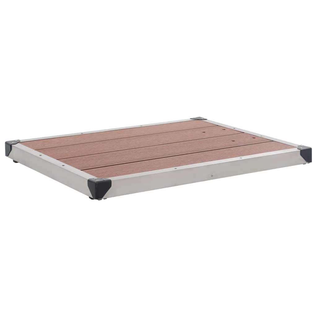 Vrtni tuš sa smeđom bazom 220 cm aluminijski