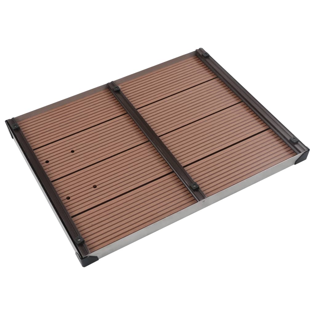 Vrtni tuš sa smeđom bazom 220 cm aluminijski