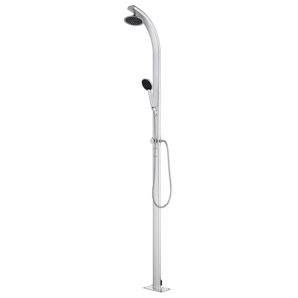 Vrtni tuš sa smeđom bazom 220 cm aluminijski