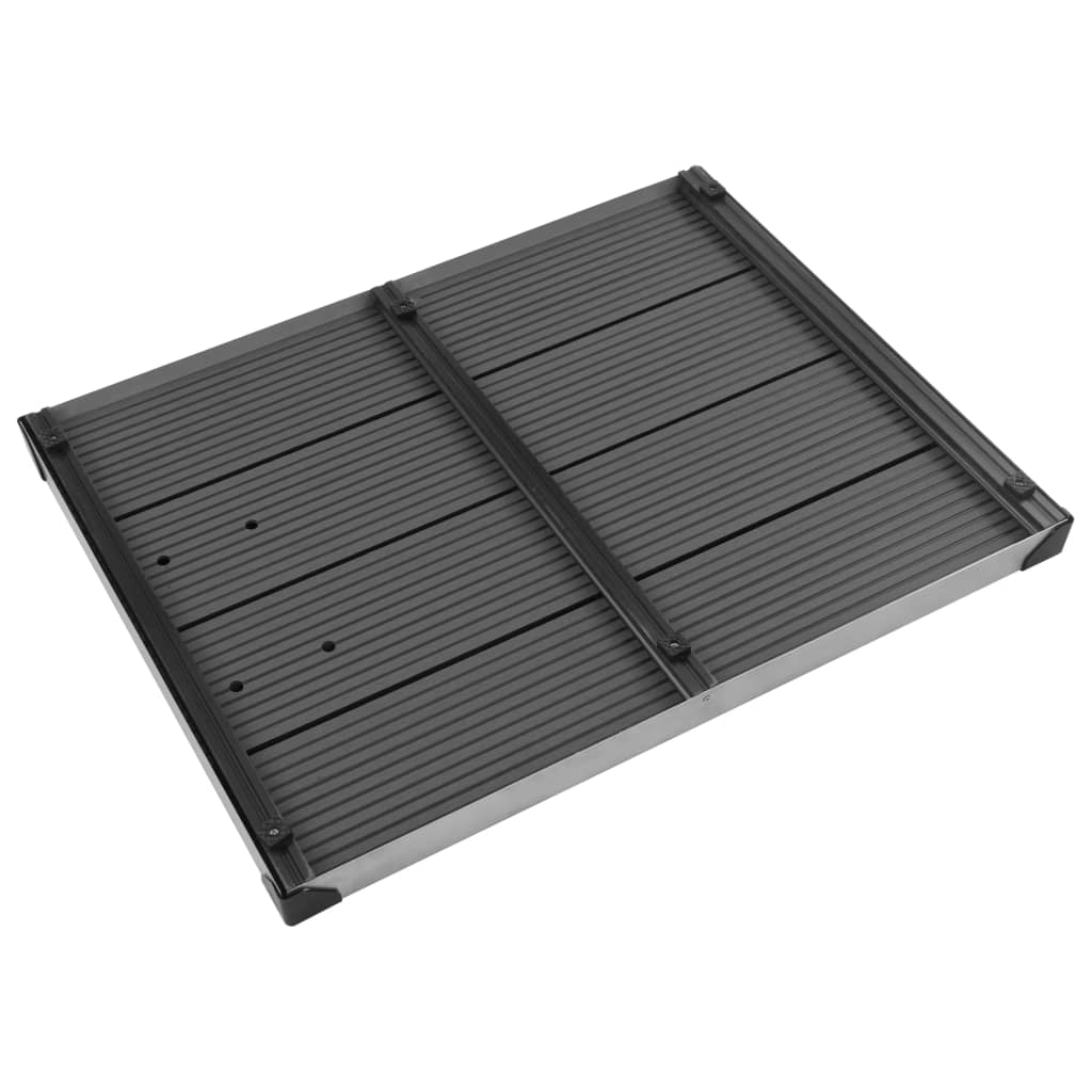 Vrtni tuš sa sivom bazom 220 cm od nehrđajućeg čelika