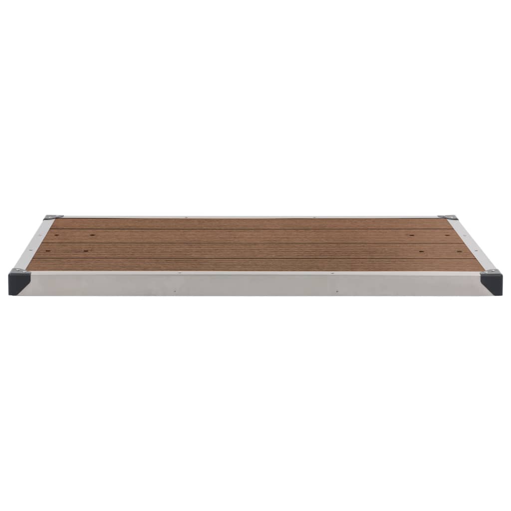 Vrtni tuš sa smeđom bazom 220 cm aluminijski